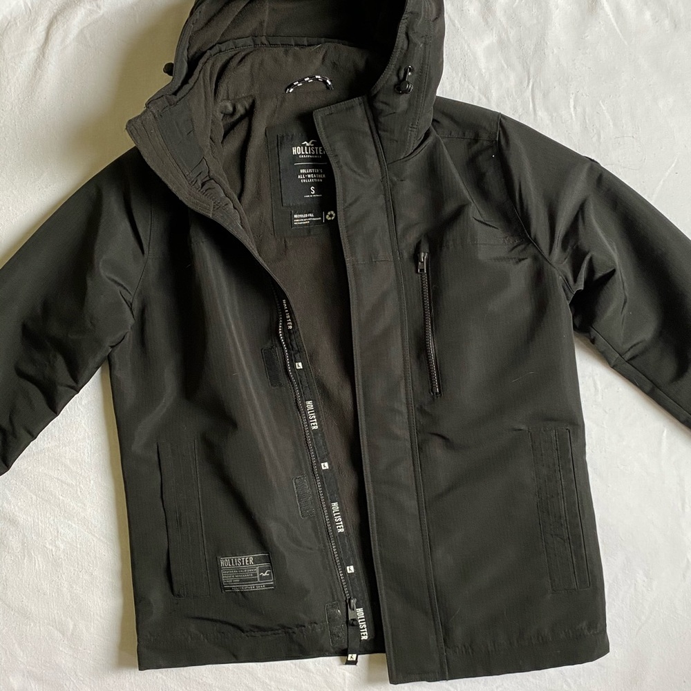 Hollister soft shell rain jacket
